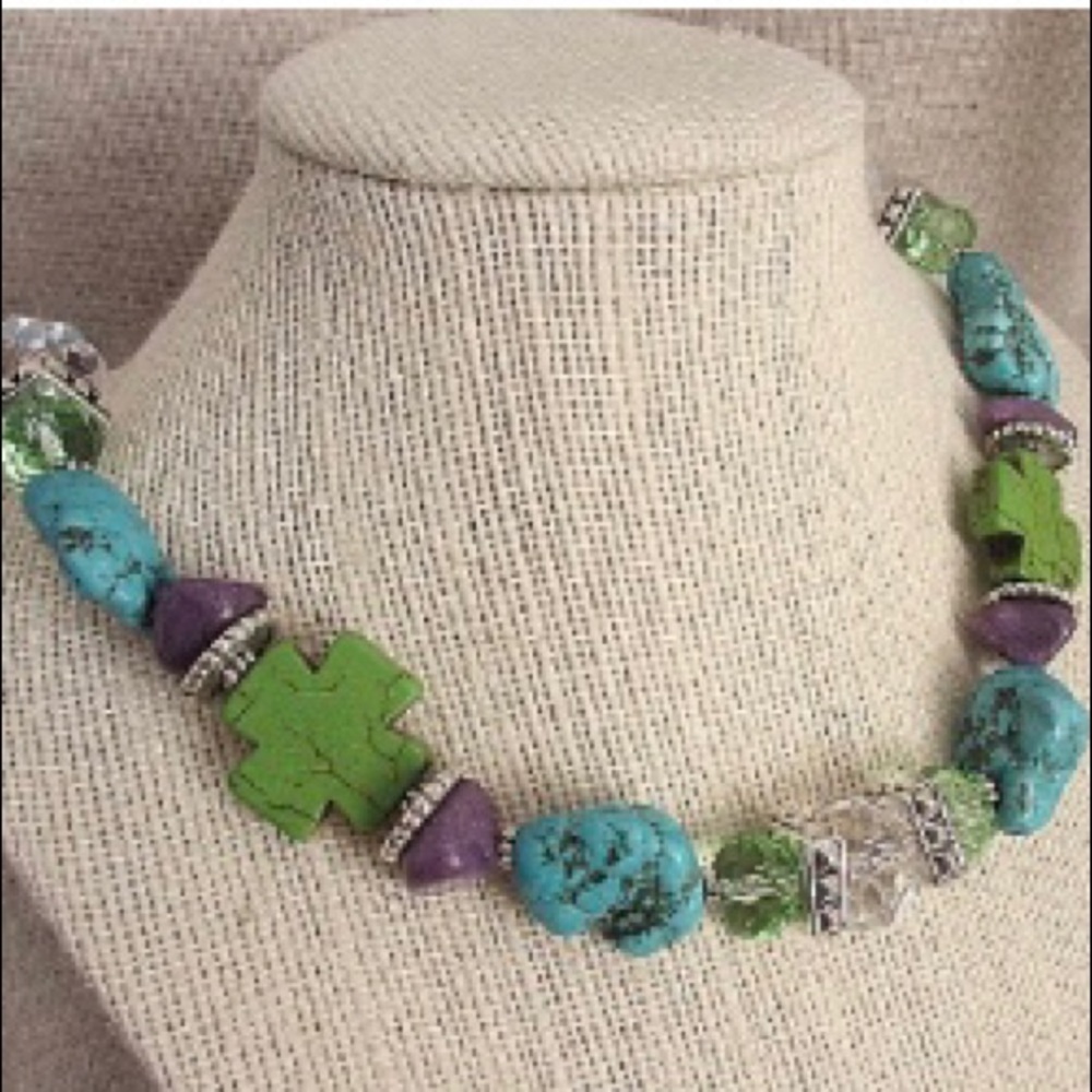 Splash of Faith Artisan Turquoise Necklace Set